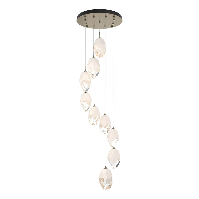 Chrysalis 9-Light Large Crystal Pendant in Soft Gold - 131141-SKT-STND-84-WP0755 by Hubbardton Forge