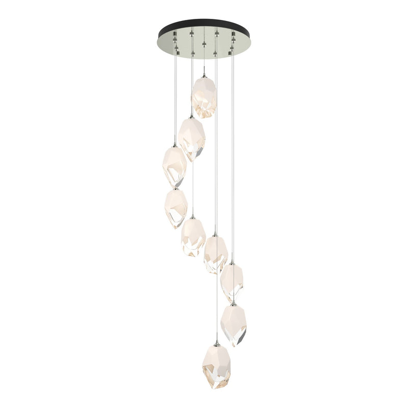 Chrysalis 9-Light Large Crystal Pendant in Sterling - 131141-SKT-STND-85-WP0755 by Hubbardton Forge
