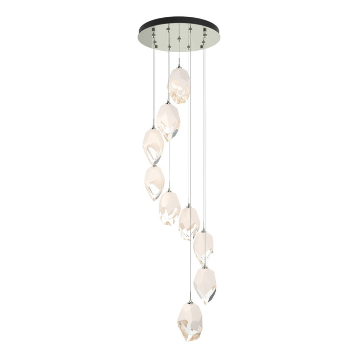 Chrysalis 9-Light Large Crystal Pendant in Sterling - 131141-SKT-STND-85-WP0755 by Hubbardton Forge