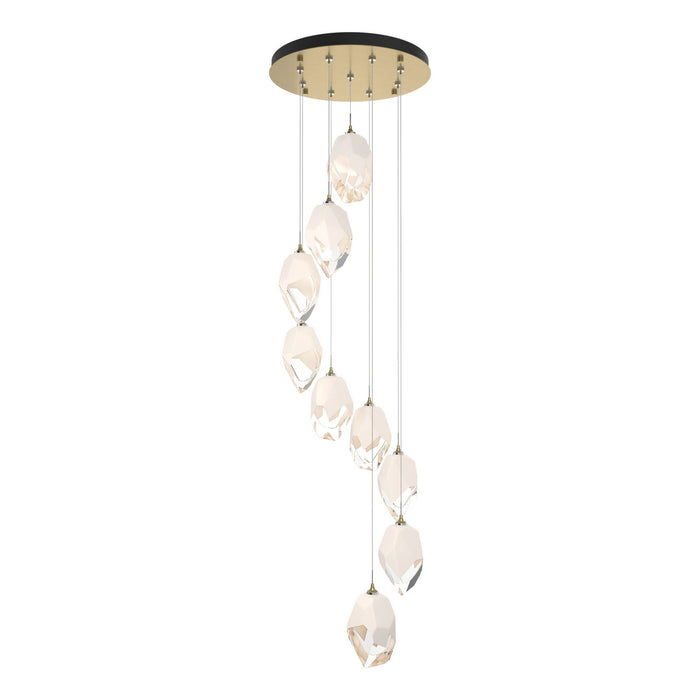Chrysalis 9-Light Large Crystal Pendant in Modern Brass - 131141-SKT-STND-86-WP0755 by Hubbardton Forge