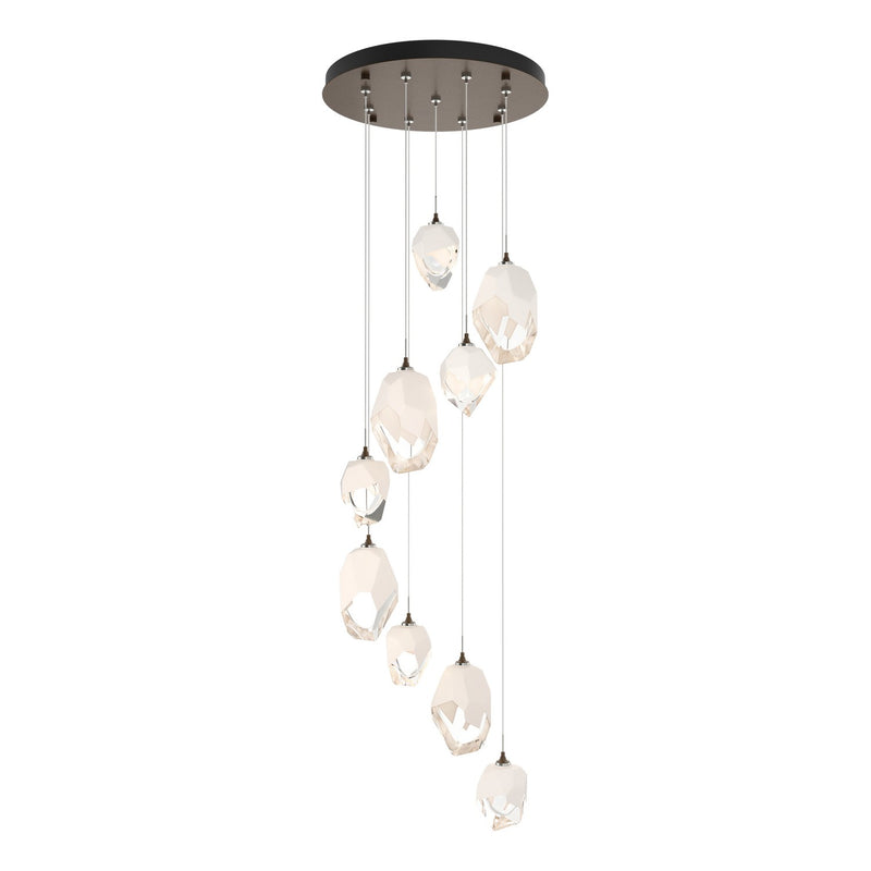 Chrysalis 9-Light Mixed Crystal Pendant in Bronze - 131142-SKT-STND-05-WP0756 by Hubbardton Forge