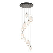Chrysalis 9-Light Mixed Crystal Pendant in Dark Smoke - 131142-SKT-STND-07-WP0756 by Hubbardton Forge