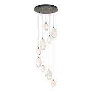 Chrysalis 9-Light Mixed Crystal Pendant in Natural Iron - 131142-SKT-STND-20-WP0756 by Hubbardton Forge