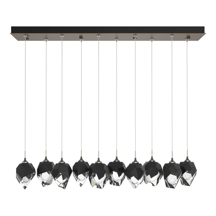Chrysalis 10-Light Small Crystal Pendant in Bronze - 131143-SKT-STND-05-BP0754 by Hubbardton Forge