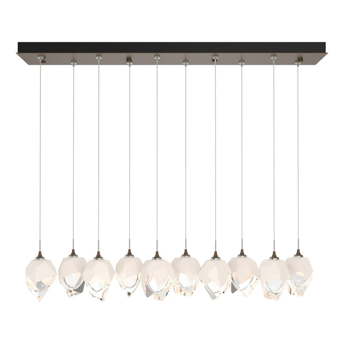 Chrysalis 10-Light Small Crystal Pendant in Bronze - 131143-SKT-STND-05-WP0754 by Hubbardton Forge