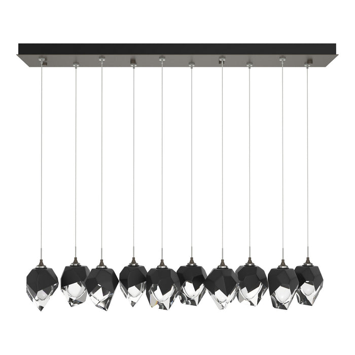 Chrysalis 10-Light Small Crystal Pendant in Dark Smoke - 131143-SKT-STND-07-BP0754 by Hubbardton Forge