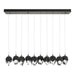 Chrysalis 10-Light Small Crystal Pendant in Dark Smoke - 131143-SKT-STND-07-BP0754 by Hubbardton Forge