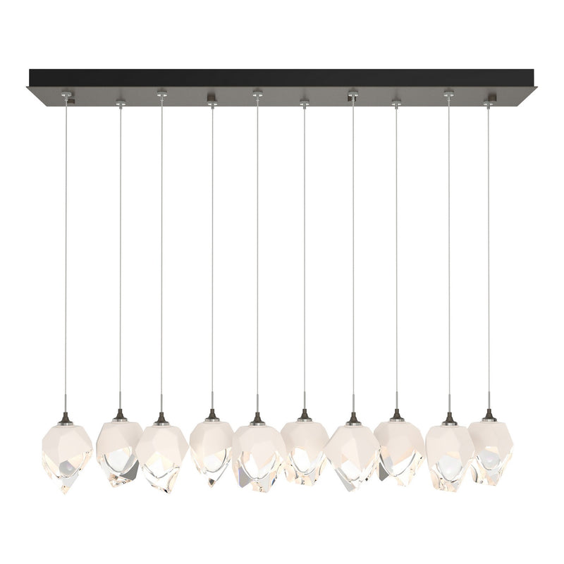 Chrysalis 10-Light Small Crystal Pendant in Dark Smoke - 131143-SKT-STND-07-WP0754 by Hubbardton Forge