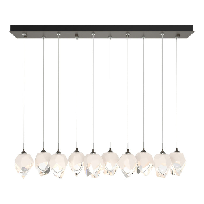 Chrysalis 10-Light Small Crystal Pendant in Dark Smoke - 131143-SKT-STND-07-WP0754 by Hubbardton Forge