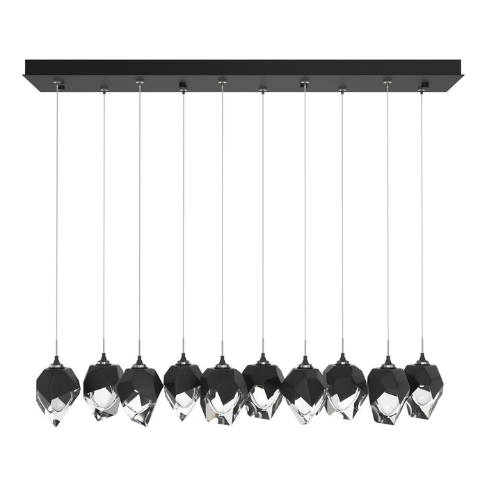 Chrysalis 10-Light Small Crystal Pendant in Black - 131143-SKT-STND-10-BP0754 by Hubbardton Forge