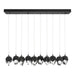 Chrysalis 10-Light Small Crystal Pendant in Black - 131143-SKT-STND-10-BP0754 by Hubbardton Forge