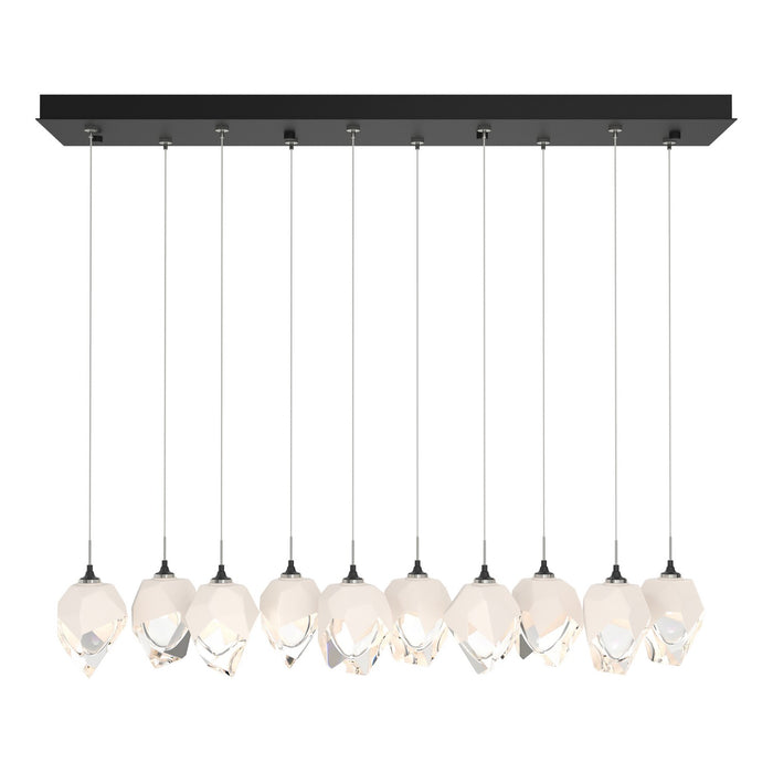 Chrysalis 10-Light Small Crystal Pendant in Black - 131143-SKT-STND-10-WP0754 by Hubbardton Forge