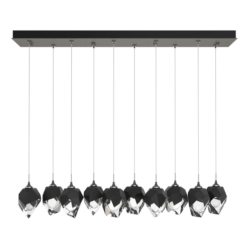 Chrysalis 10-Light Small Crystal Pendant in Natural Iron - 131143-SKT-STND-20-BP0754 by Hubbardton Forge