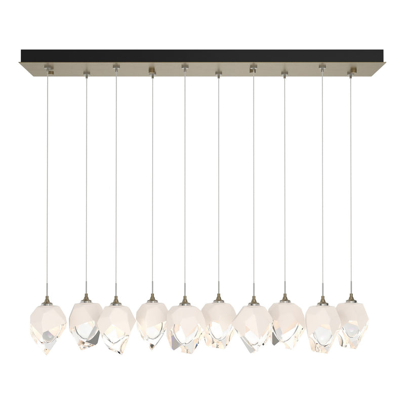 Chrysalis 10-Light Small Crystal Pendant in Soft Gold - 131143-SKT-STND-84-WP0754 by Hubbardton Forge