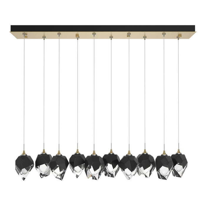 Chrysalis 10-Light Small Crystal Pendant in Modern Brass - 131143-SKT-STND-86-BP0754 by Hubbardton Forge
