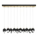 Chrysalis 10-Light Small Crystal Pendant in Modern Brass - 131143-SKT-STND-86-BP0754 by Hubbardton Forge