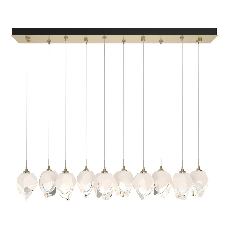 Chrysalis 10-Light Small Crystal Pendant in Modern Brass - 131143-SKT-STND-86-WP0754 by Hubbardton Forge