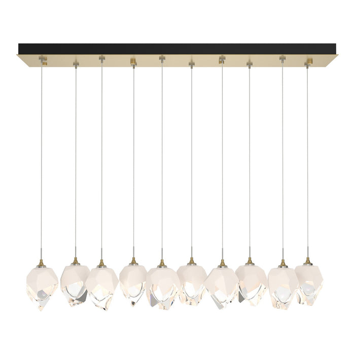 Chrysalis 10-Light Small Crystal Pendant in Modern Brass - 131143-SKT-STND-86-WP0754 by Hubbardton Forge