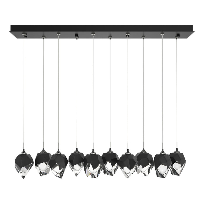 Chrysalis 10-Light Small Crystal Pendant in Ink - 131143-SKT-STND-89-BP0754 by Hubbardton Forge