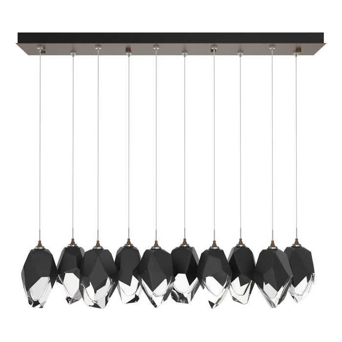 Chrysalis 10-Light Large Crystal Pendant in Bronze - 131144-SKT-STND-05-BP0755 by Hubbardton Forge