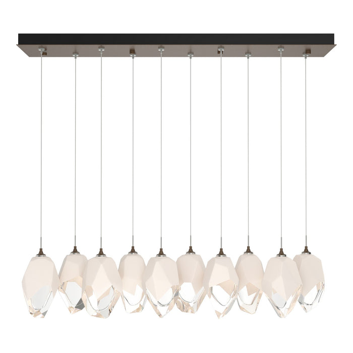 Chrysalis 10-Light Large Crystal Pendant in Bronze - 131144-SKT-STND-05-WP0755 by Hubbardton Forge