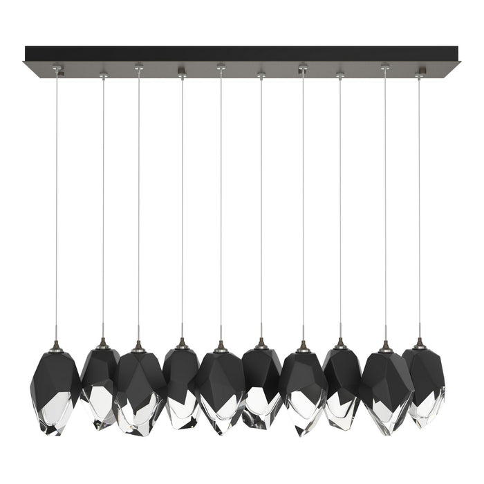 Chrysalis 10-Light Large Crystal Pendant in Dark Smoke - 131144-SKT-STND-07-BP0755 by Hubbardton Forge