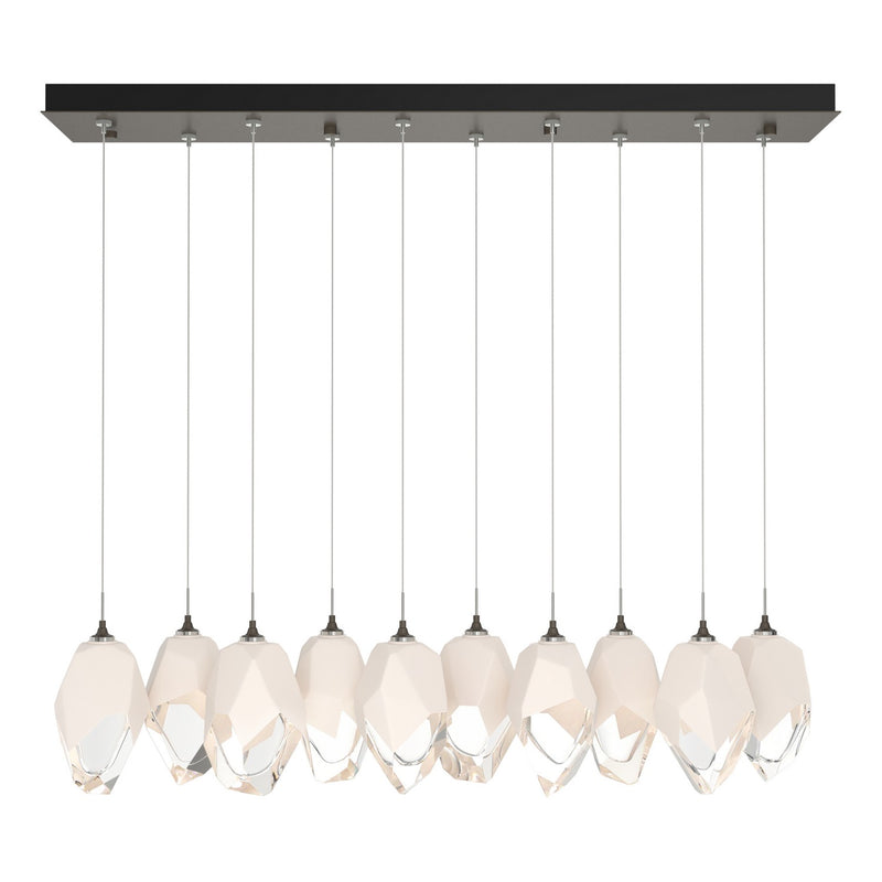 Chrysalis 10-Light Large Crystal Pendant in Dark Smoke - 131144-SKT-STND-07-WP0755 by Hubbardton Forge