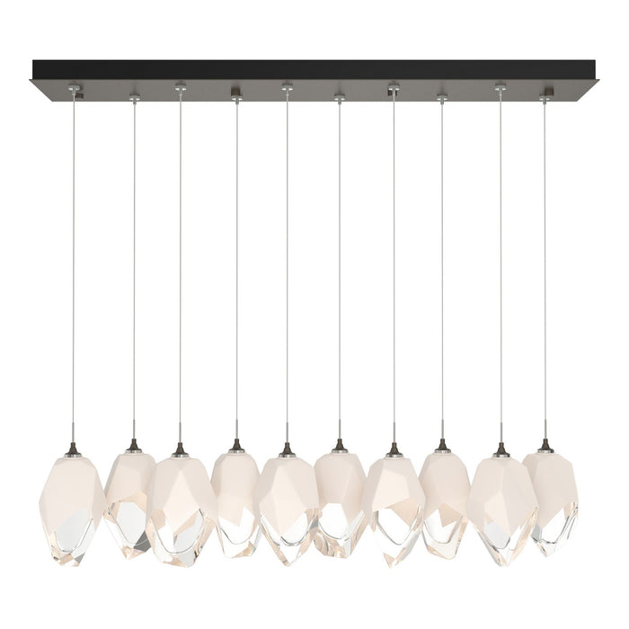 Chrysalis 10-Light Large Crystal Pendant in Dark Smoke - 131144-SKT-STND-07-WP0755 by Hubbardton Forge