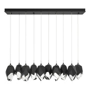 Chrysalis 10-Light Large Crystal Pendant in Black - 131144-SKT-STND-10-BP0755 by Hubbardton Forge