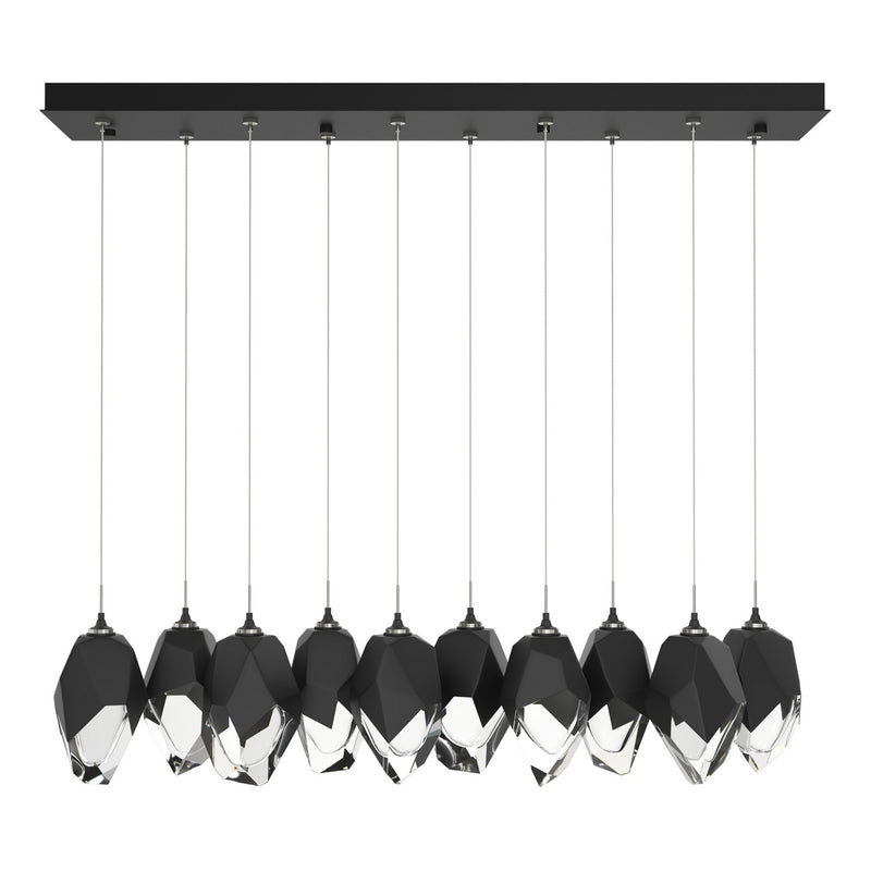 Chrysalis 10-Light Large Crystal Pendant in Black - 131144-SKT-STND-10-BP0755 by Hubbardton Forge