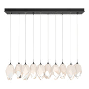 Chrysalis 10-Light Large Crystal Pendant in Black - 131144-SKT-STND-10-WP0755 by Hubbardton Forge