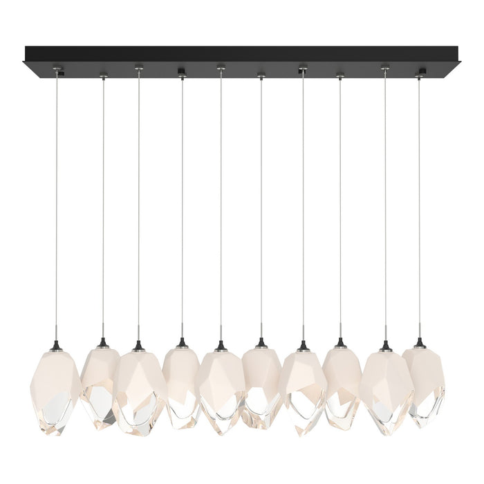 Chrysalis 10-Light Large Crystal Pendant in Black - 131144-SKT-STND-10-WP0755 by Hubbardton Forge