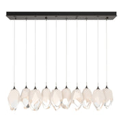 Chrysalis 10-Light Large Crystal Pendant in Oil Rubbed Bronze - 131144-SKT-STND-14-WP0755 by Hubbardton Forge