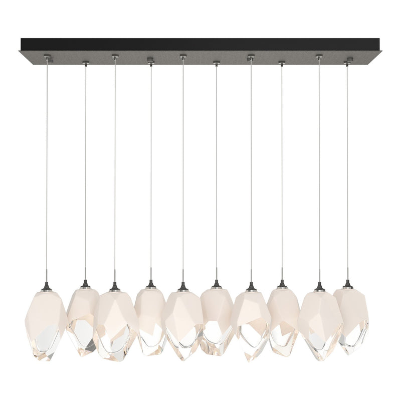 Chrysalis 10-Light Large Crystal Pendant in Natural Iron - 131144-SKT-STND-20-WP0755 by Hubbardton Forge