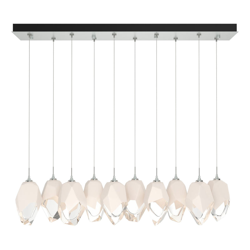 Chrysalis 10-Light Large Crystal Pendant in Vintage Platinum - 131144-SKT-STND-82-WP0755 by Hubbardton Forge