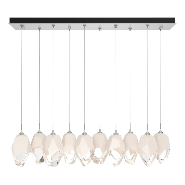 Chrysalis 10-Light Large Crystal Pendant in Vintage Platinum - 131144-SKT-STND-82-WP0755 by Hubbardton Forge