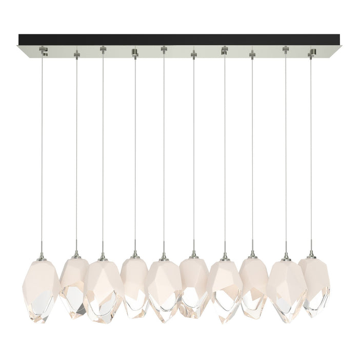 Chrysalis 10-Light Large Crystal Pendant in Sterling - 131144-SKT-STND-85-WP0755 by Hubbardton Forge