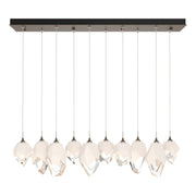 Chrysalis 10-Light Mixed Crystal Pendant in Bronze - 131145-SKT-STND-05-WP0756 by Hubbardton Forge