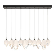 Chrysalis 10-Light Mixed Crystal Pendant in Oil Rubbed Bronze - 131145-SKT-STND-14-WP0756 by Hubbardton Forge