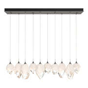 Chrysalis 10-Light Mixed Crystal Pendant in Natural Iron - 131145-SKT-STND-20-WP0756 by Hubbardton Forge