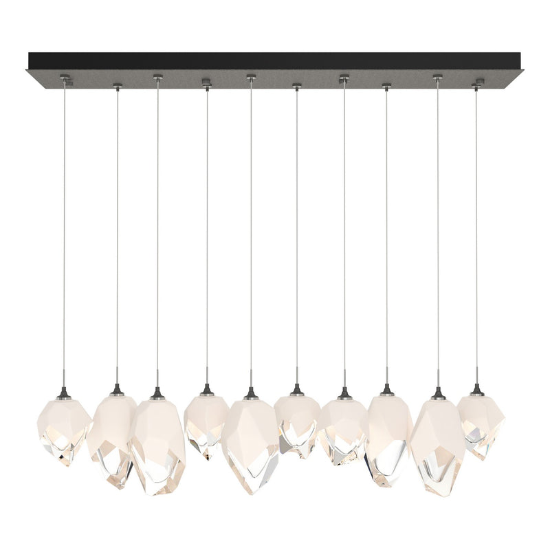 Chrysalis 10-Light Mixed Crystal Pendant in Natural Iron - 131145-SKT-STND-20-WP0756 by Hubbardton Forge