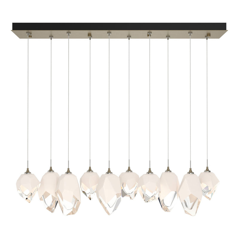 Chrysalis 10-Light Mixed Crystal Pendant in Soft Gold - 131145-SKT-STND-84-WP0756 by Hubbardton Forge