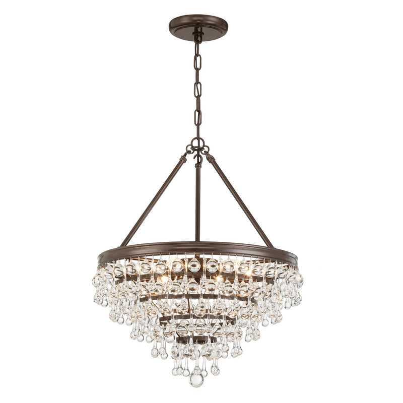 Calypso 6 Light 20" Pendant in Vibrant Bronze