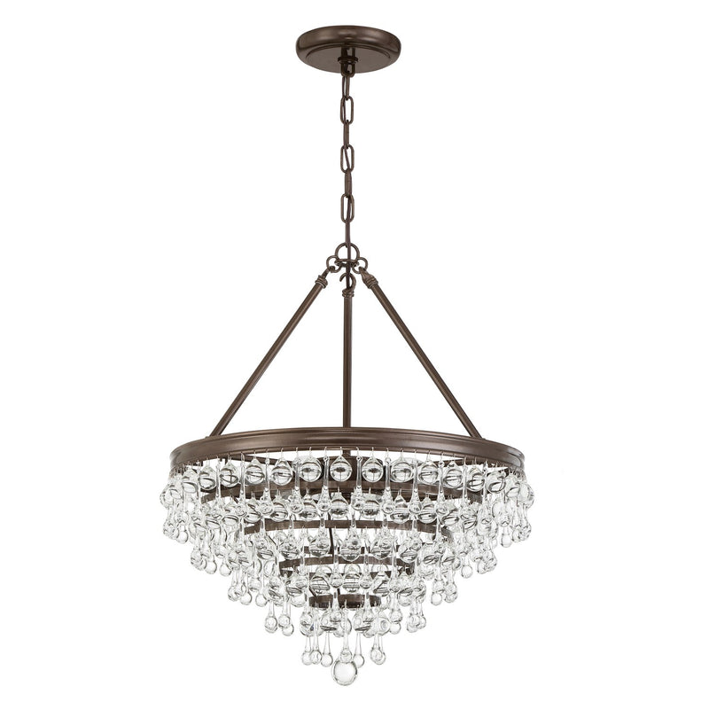 Calypso 6 Light 20" Pendant in Vibrant Bronze