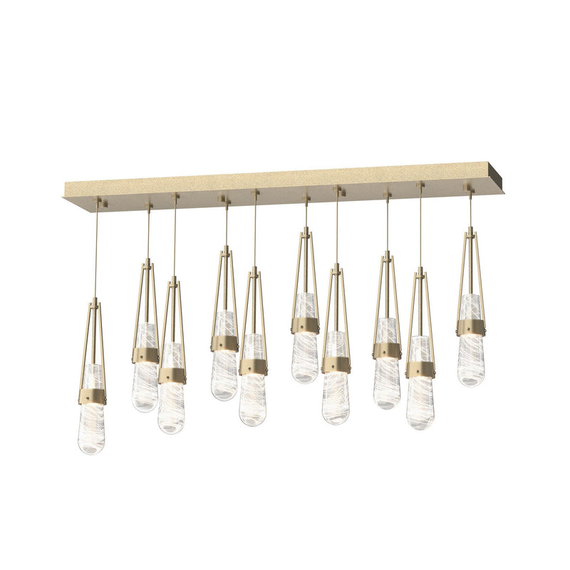 Link 10-Light Blown Glass Pendant in Soft Gold - 131200-SKT-STND-84-YJ0434 by Hubbardton Forge