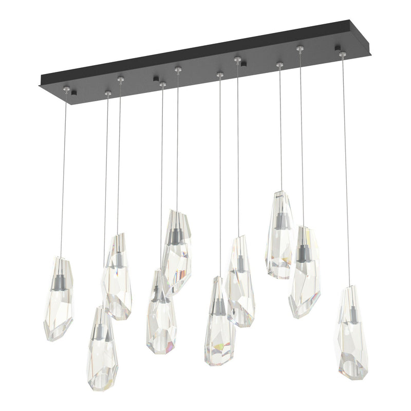 Luma 10-Light Large Crystal Pendant in Black - 131201-SKT-STND-10-CR by Hubbardton Forge