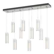 Exos Glass 10-Light Pendant in Vintage Platinum - 131204-SKT-STND-82-GG0065 by Hubbardton Forge
