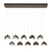 Brooklyn 10-Light Double Shade Pendant in Bronze with Sterling Accent - 131205-SKT-STND-05-85-GG0711 by Hubbardton Forge