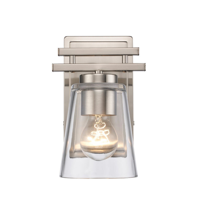 Iris 1-Light 6.5" Bath Sconce in Brushed Nickel