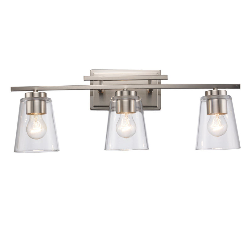 Iris 3-Light 24.25" Vanity Light in Brushed Nickel